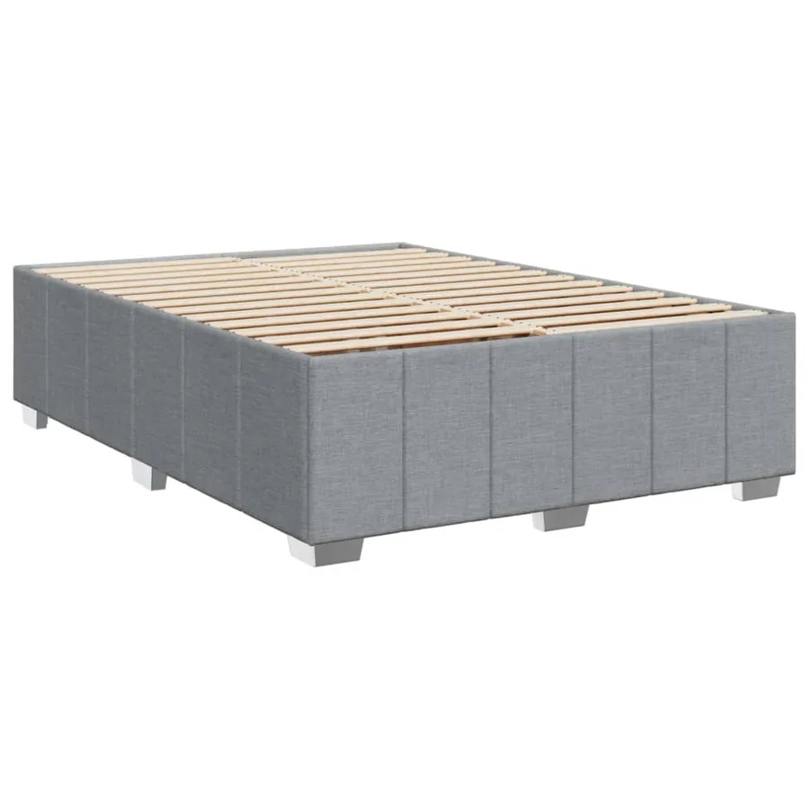 Sommier à lattes de lit avec matelas Gris clair 140x200cm Tissu - 9