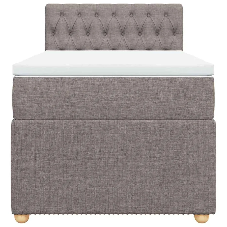 Sommier à lattes de lit avec matelas Taupe 80x200 cm Tissu - 6