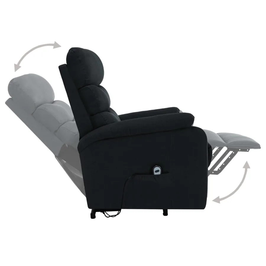 Fauteuil de massage Noir Tissu - 5