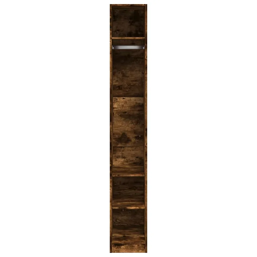 Garde-robe chêne fumé 30x50x200 cm bois d'ingénierie - 4