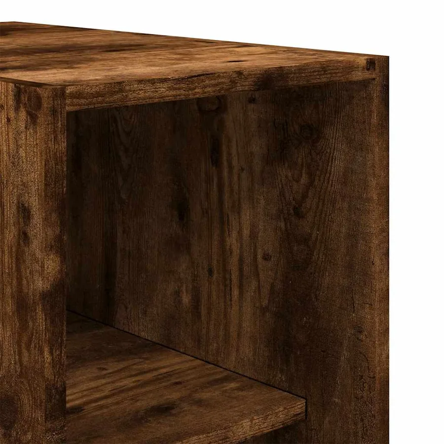 Garde-robe chêne fumé 30x50x200 cm bois d'ingénierie - 7