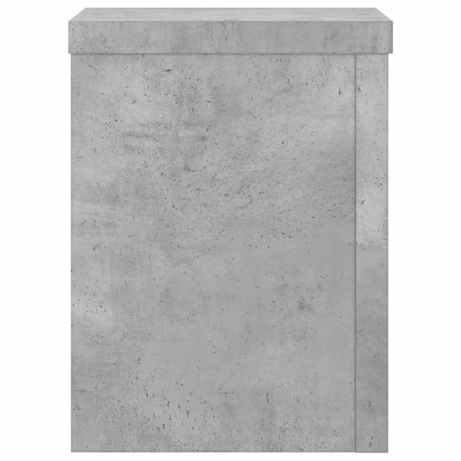 Supports pour plantes 2 pcs gris béton bois d'ingénierie - 4