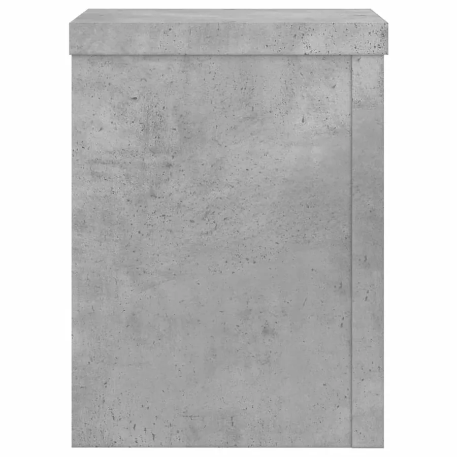 Supports pour plantes 2 pcs gris béton bois d'ingénierie - 6