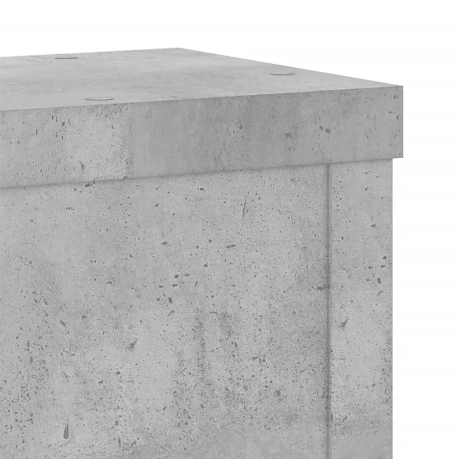 Supports pour plantes 2 pcs gris béton bois d'ingénierie - 7