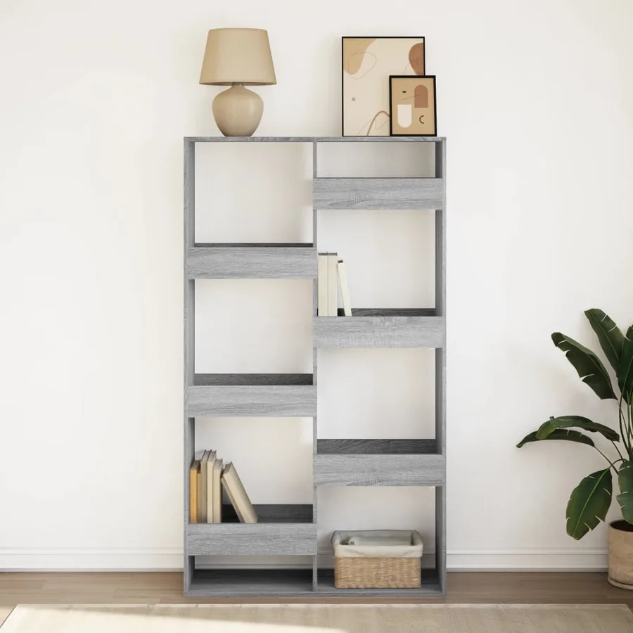 Bibliothèque sonoma gris 100x33x175 cm bois d'ingénierie - 3