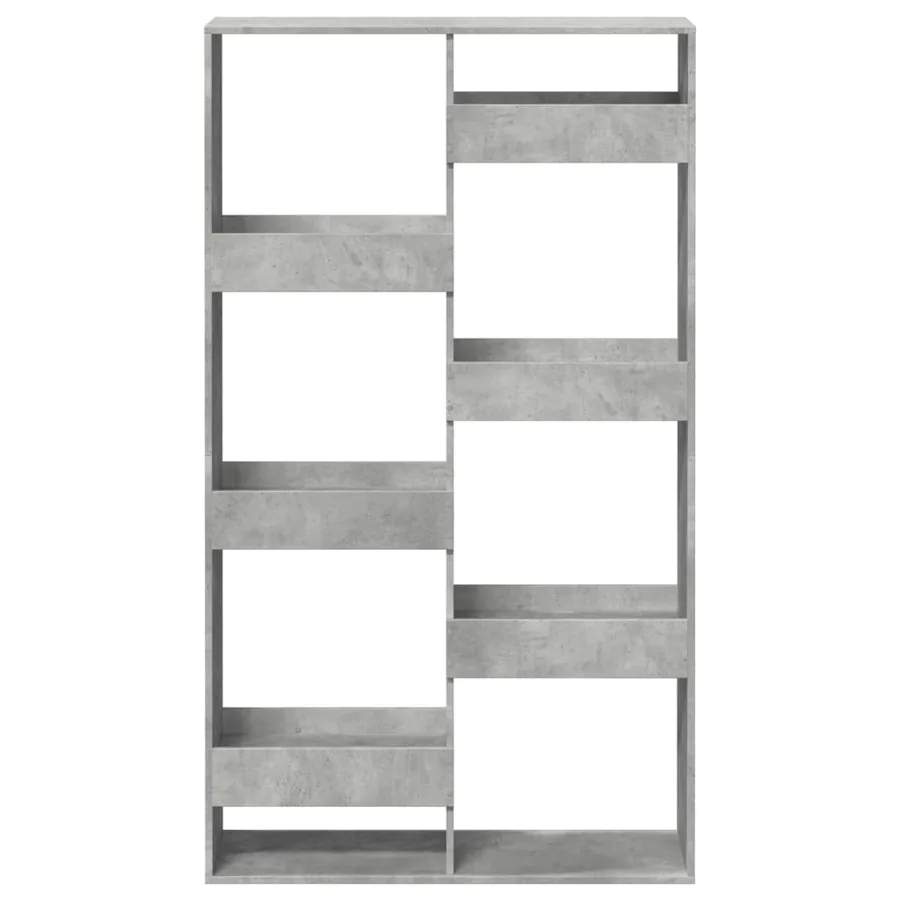 Bibliothèque gris béton 100x33x175 cm bois d'ingénierie - 4