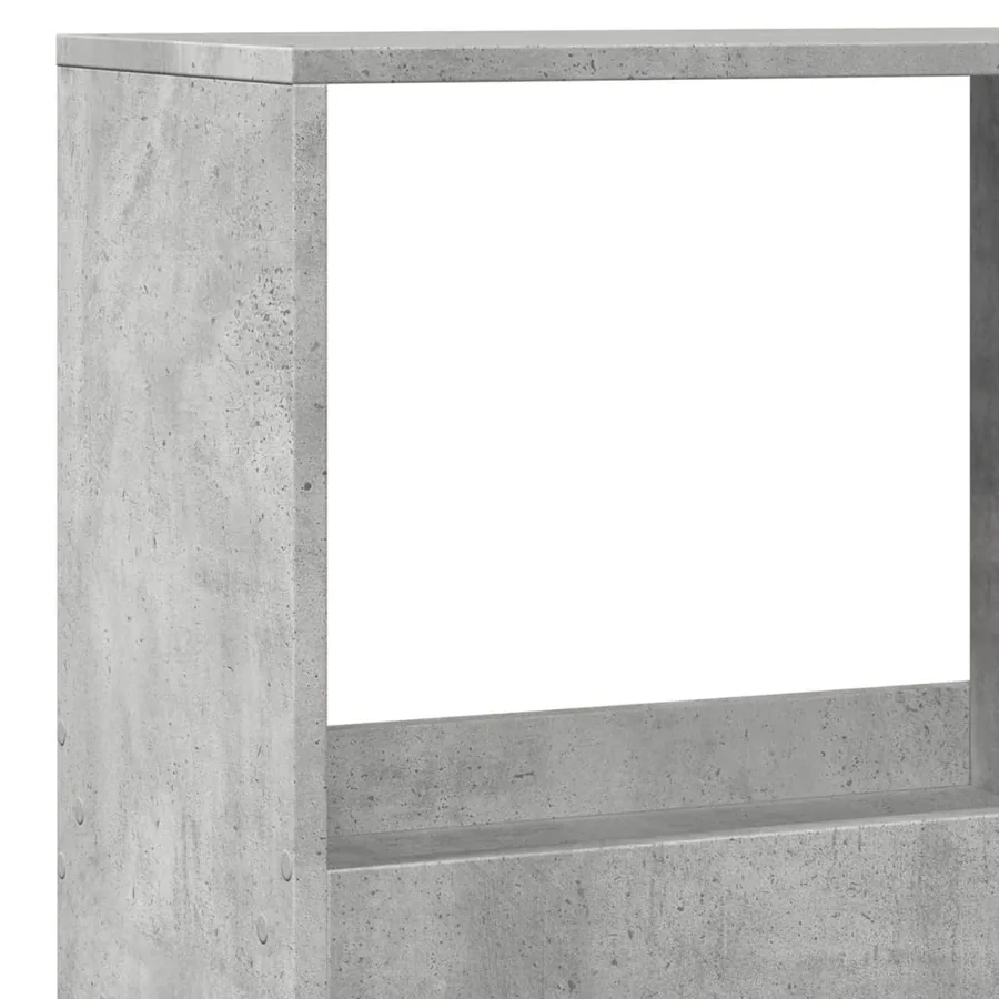 Bibliothèque gris béton 100x33x175 cm bois d'ingénierie - 7