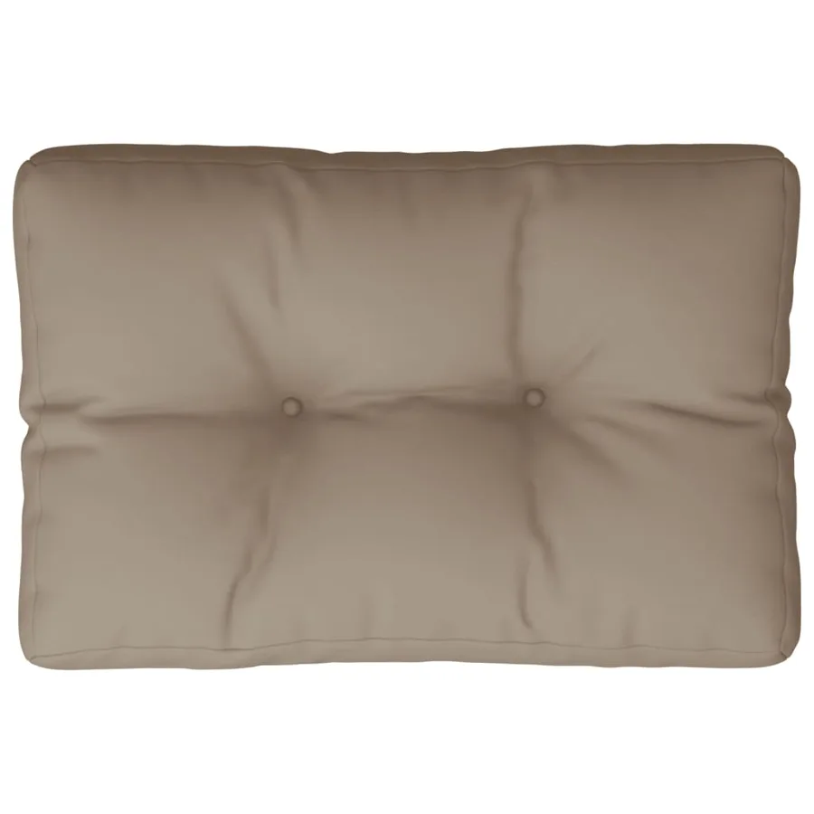 Coussin de palette taupe 50x40x12 cm tissu - 2