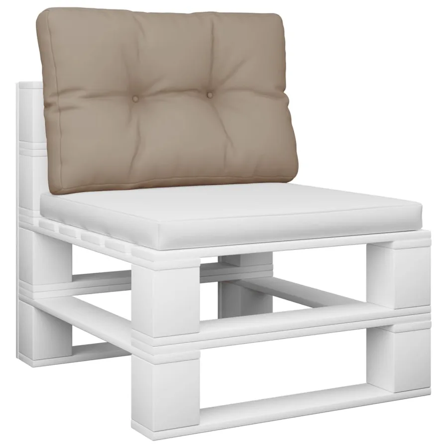 Coussin de palette taupe 50x40x12 cm tissu - 3