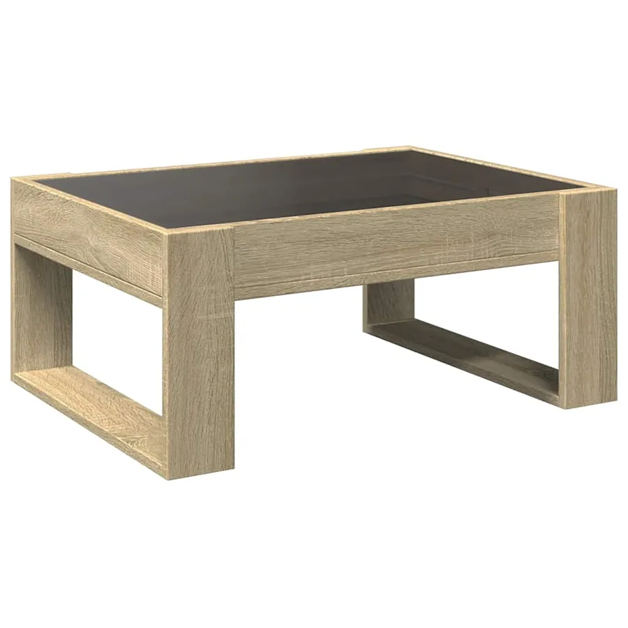 Table basse avec LED infini chêne sonoma 70x53x30 cm - 8