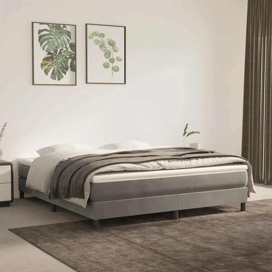 Matelas à ressorts ensachés 160 x 220 cm Gris clair