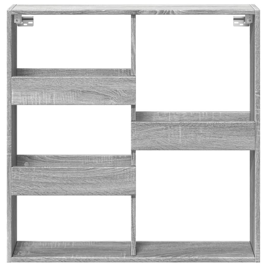 Armoire murale sonoma gris 80x15x80 cm bois d'ingénierie - 4