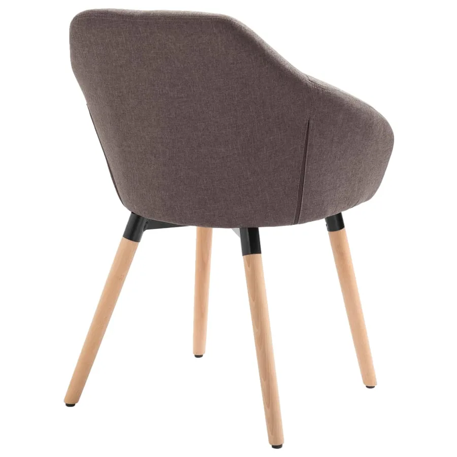 Chaises à manger lot de 6 taupe tissu - 6