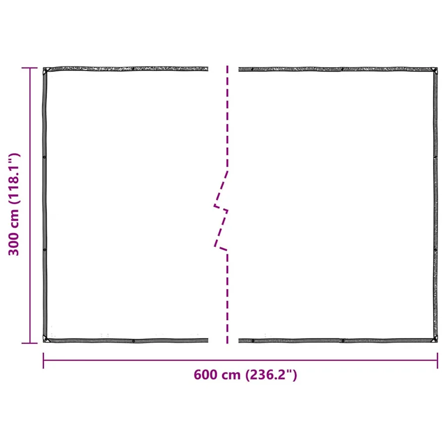 Housse de protection plantes avec œillets 3x6 m polyéthylène - 10