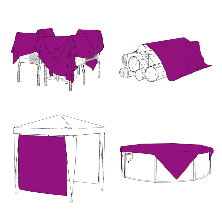 Couverture végétale avec œillets 3x8 m PVC - 5