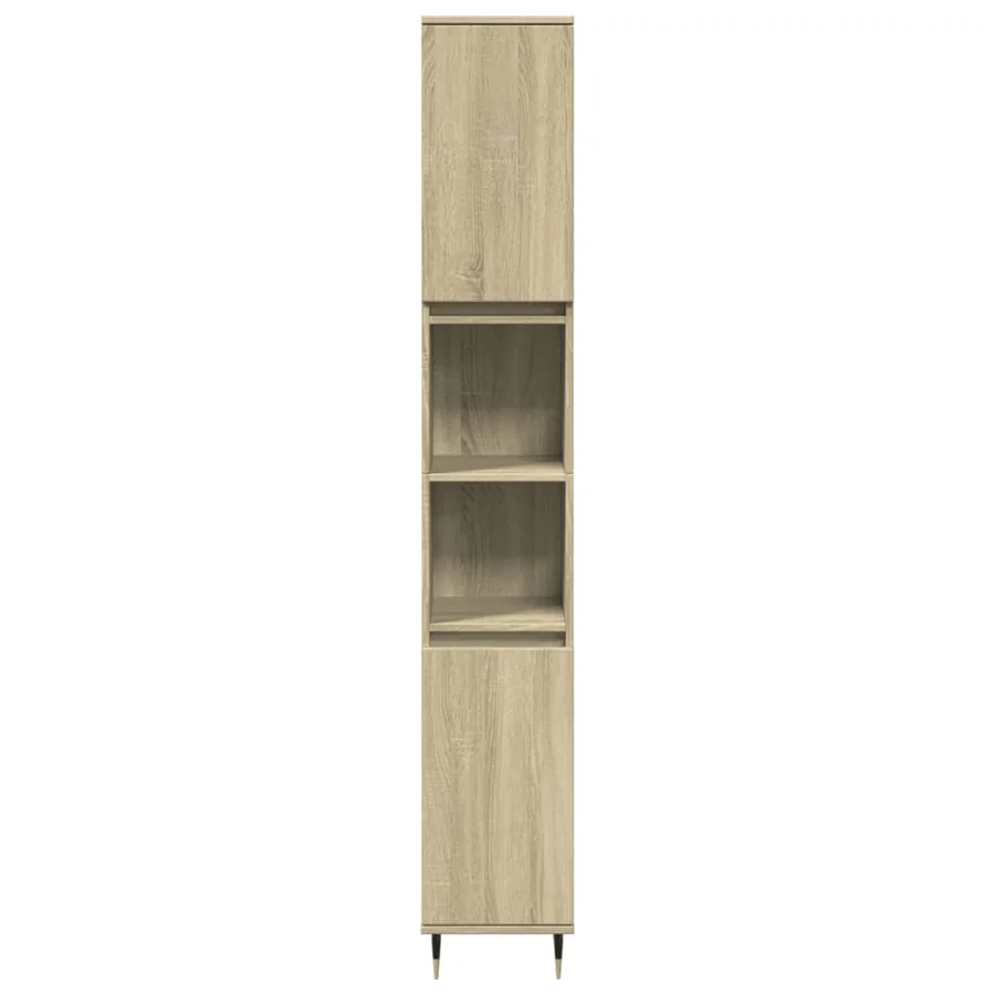 Ensemble de meubles de salle de bain 3 pcs chêne sonoma - 5
