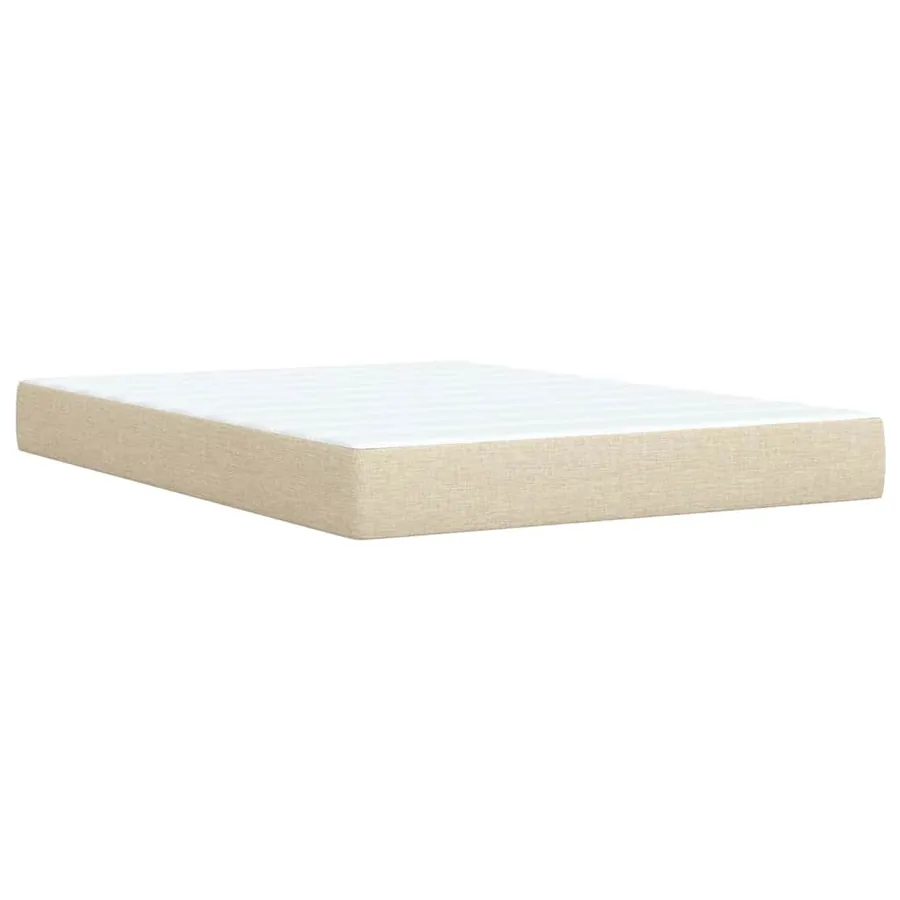 Sommier à lattes de lit avec matelas Crème 140x190 cm Tissu - 10