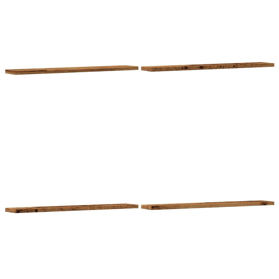 Panneaux de bibliothèque 4 pcs vieux bois bois d'ingénierie - 2