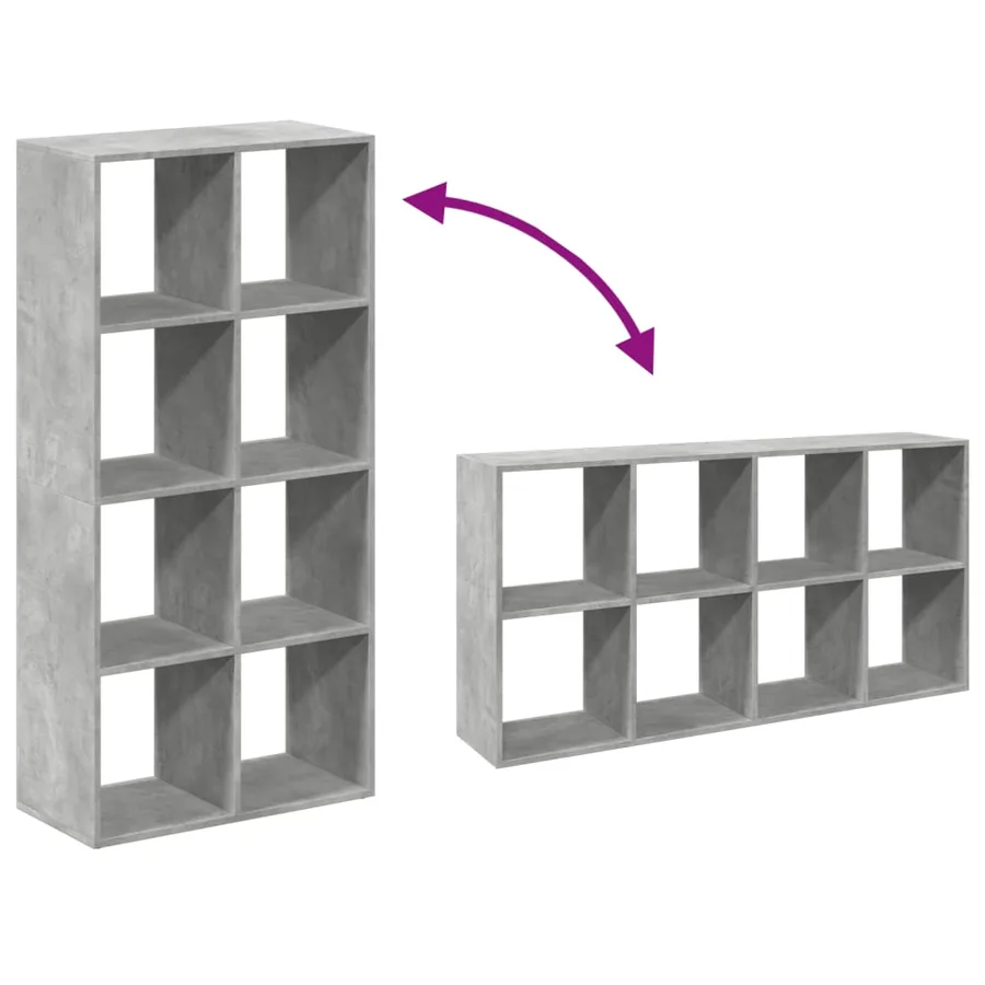 Étagère séparatrice de pièce gris béton 69,5x29x137,5 cm - 9