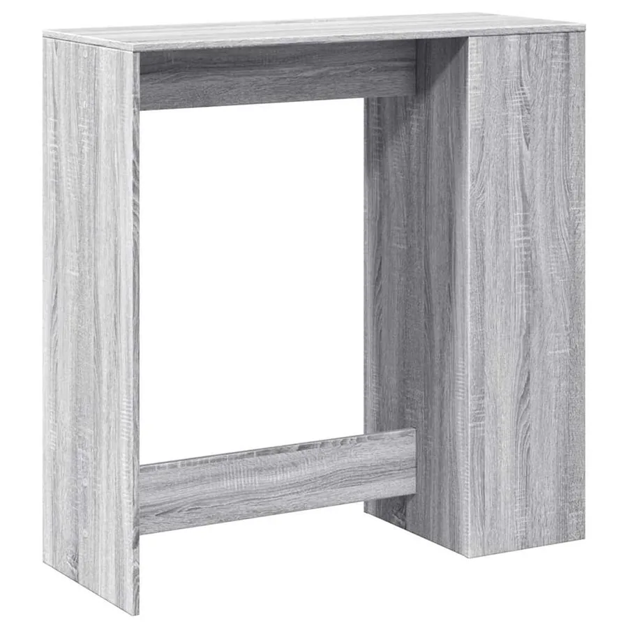 Table de bar avec étagères sonoma gris bois d'ingénierie - 7