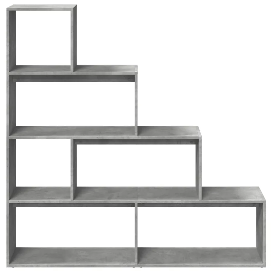 Étagère séparatrice de pièce à 4 niveaux gris béton - 5