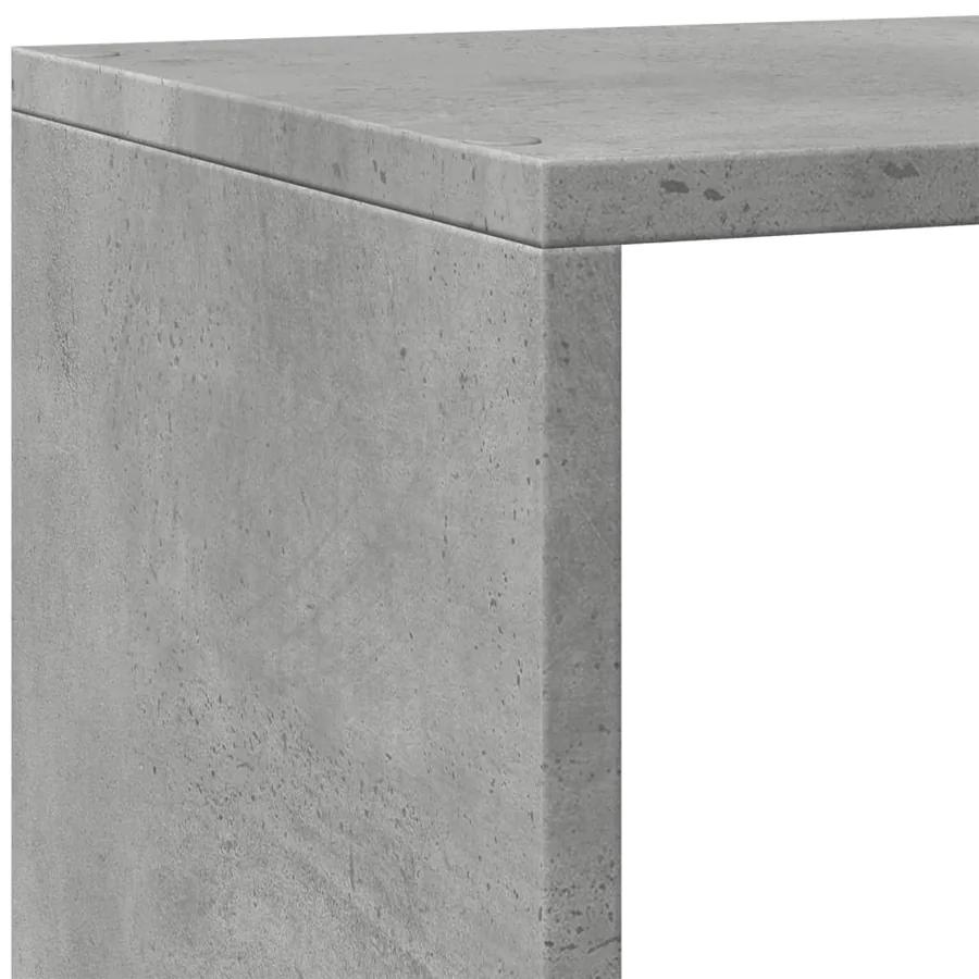 Étagère séparatrice de pièce à 4 niveaux gris béton - 9