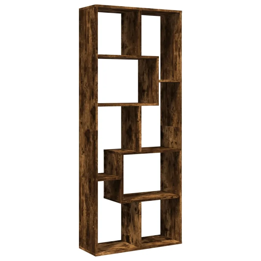 Étagère séparatrice de pièce chêne fumé 67x25x161,5 cm - 2