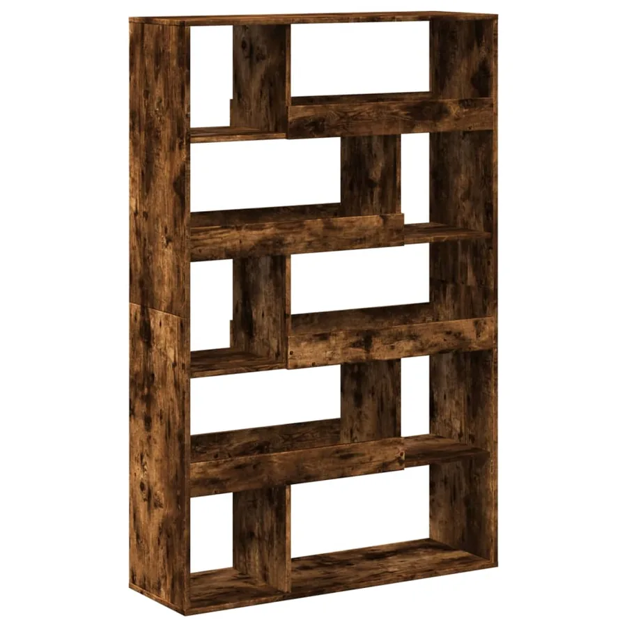 Bibliothèque chêne fumé 100x33x156,5 cm bois d'ingénierie - 2