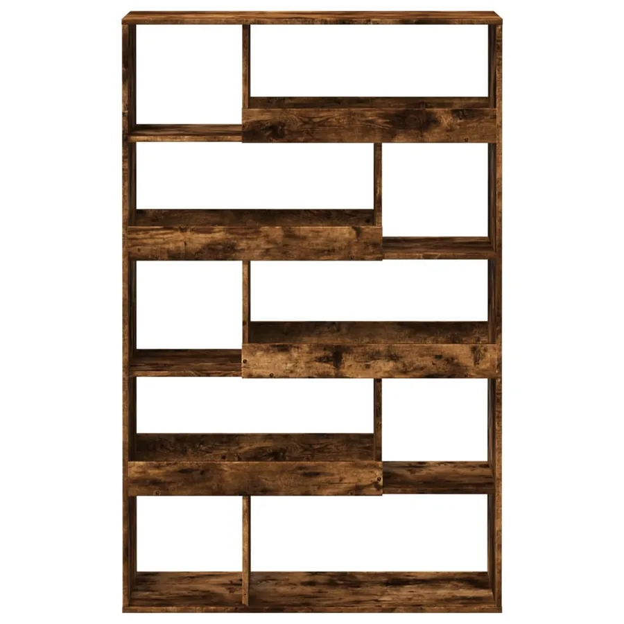Bibliothèque chêne fumé 100x33x156,5 cm bois d'ingénierie - 3