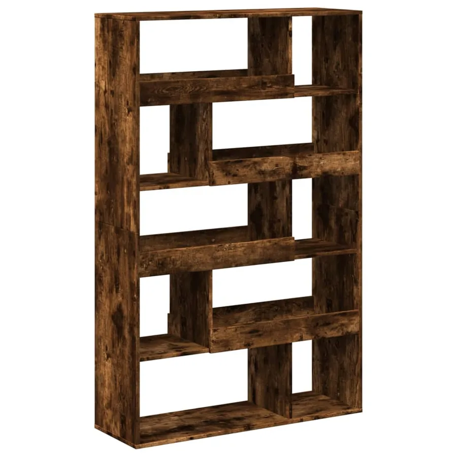 Bibliothèque chêne fumé 100x33x156,5 cm bois d'ingénierie - 4