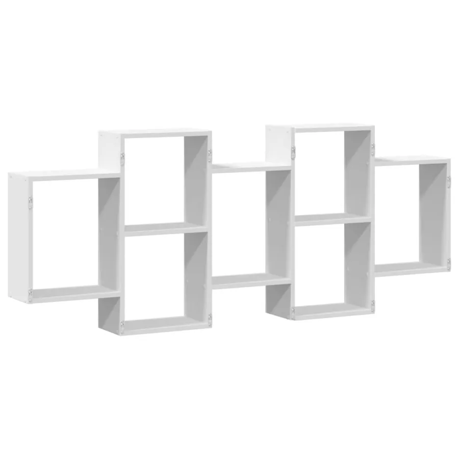 Étagère murale blanc 159x18x65 cm bois d'ingénierie - 6