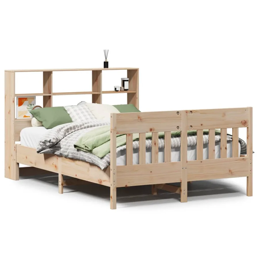 Cadre de lit sans matelas 140x190 cm bois de pin massif - 2