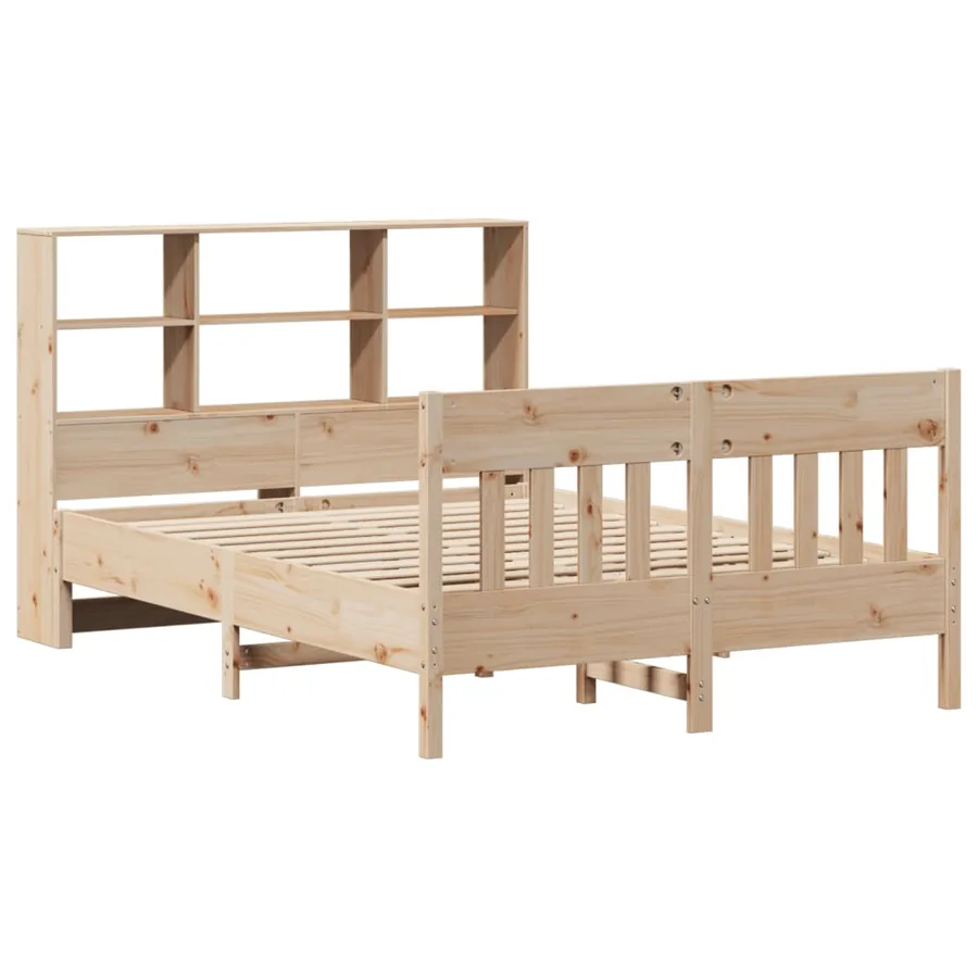 Cadre de lit sans matelas 140x190 cm bois de pin massif - 3