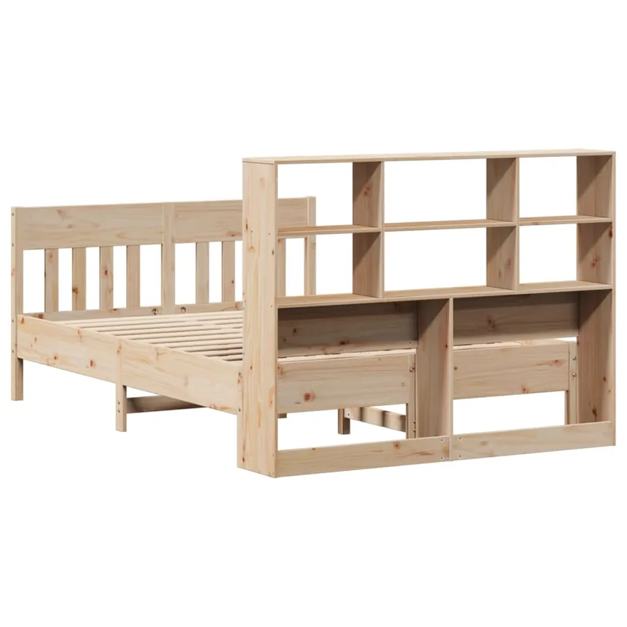 Cadre de lit sans matelas 140x190 cm bois de pin massif - 8