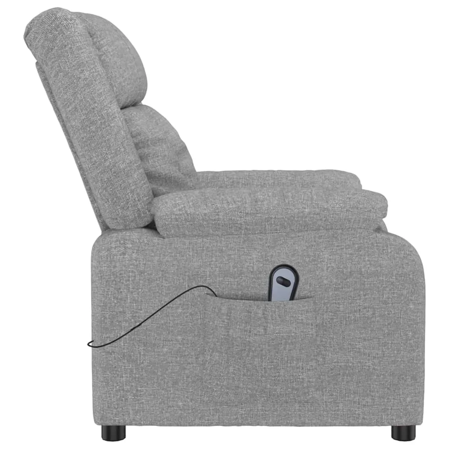 Fauteuil inclinable électrique Gris clair Tissu - 5