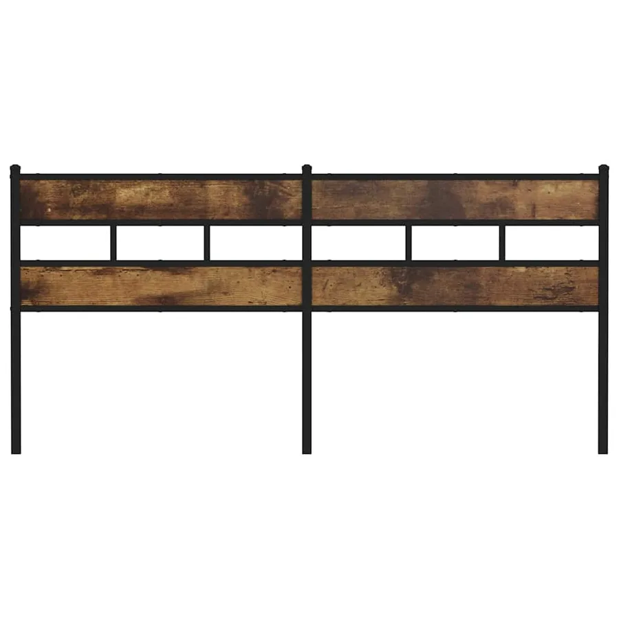 Tête de lit de remplacement chêne fumé 180 cm fer et bois d'ingénierie - 3