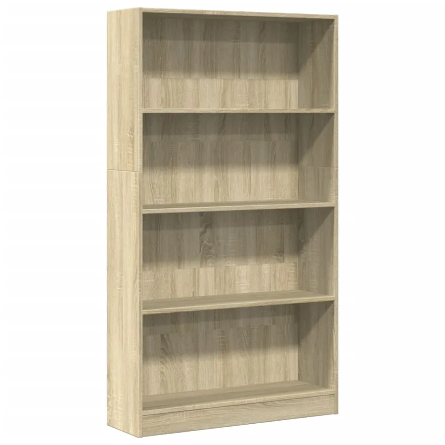 Bibliothèque chêne sonoma 80x24x143 cm bois d'ingénierie - 2