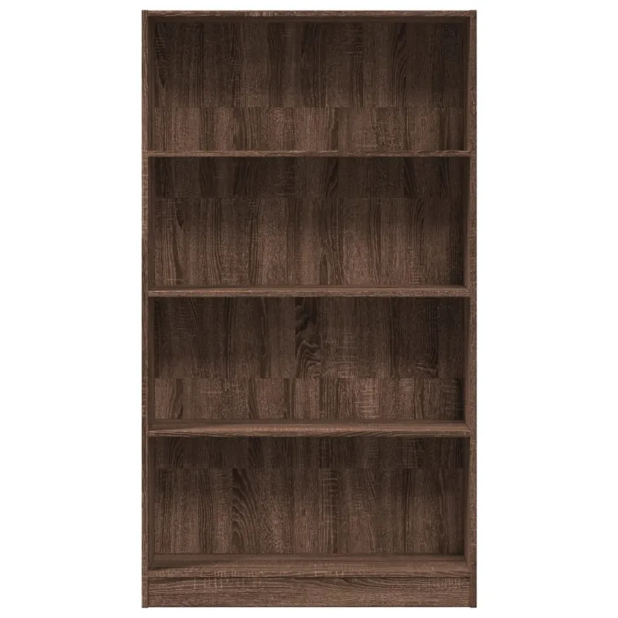 Bibliothèque chêne marron 80x24x143 cm bois d'ingénierie - 4