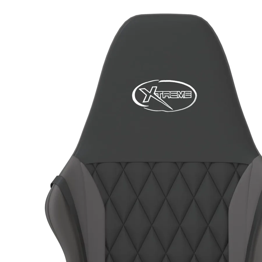 Chaise de jeu Noir et gris Similicuir - 10