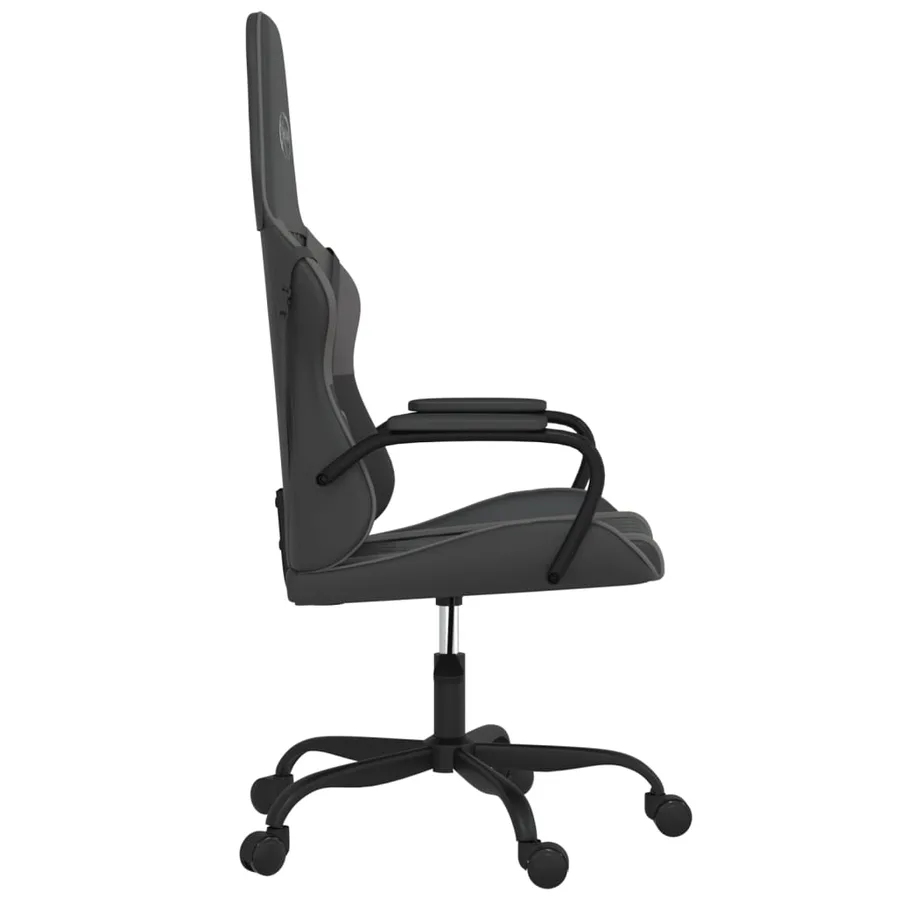 Chaise de jeu Noir et gris Similicuir - 4
