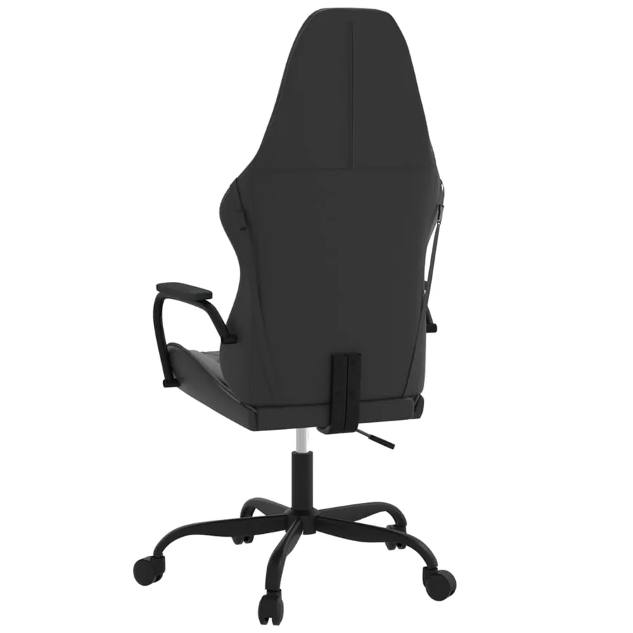 Chaise de jeu Noir et gris Similicuir - 5