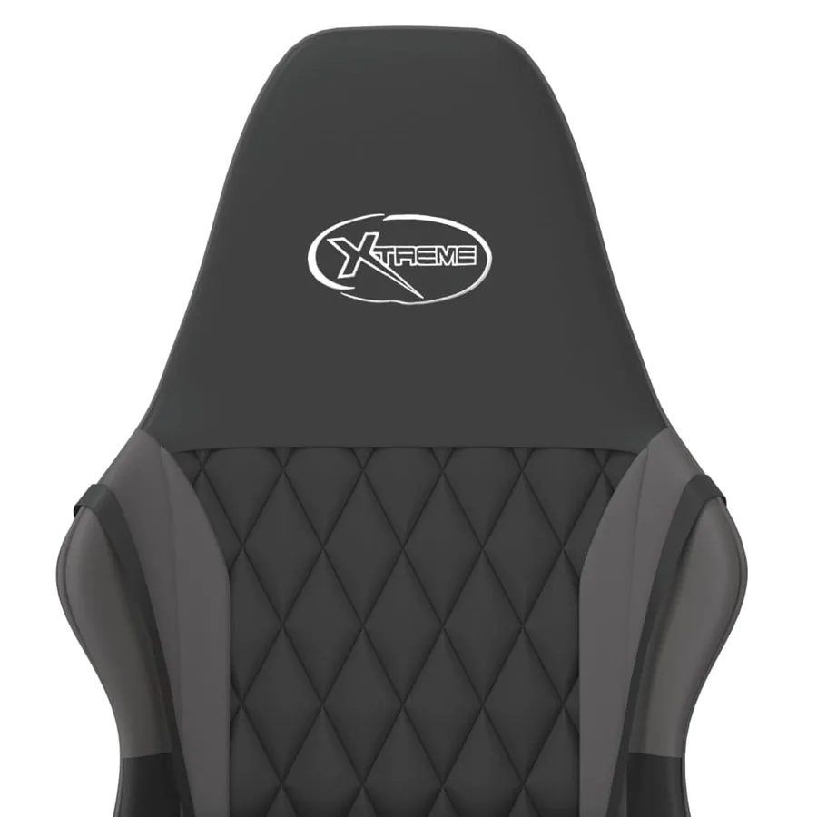 Chaise de jeu Noir et gris Similicuir - 9