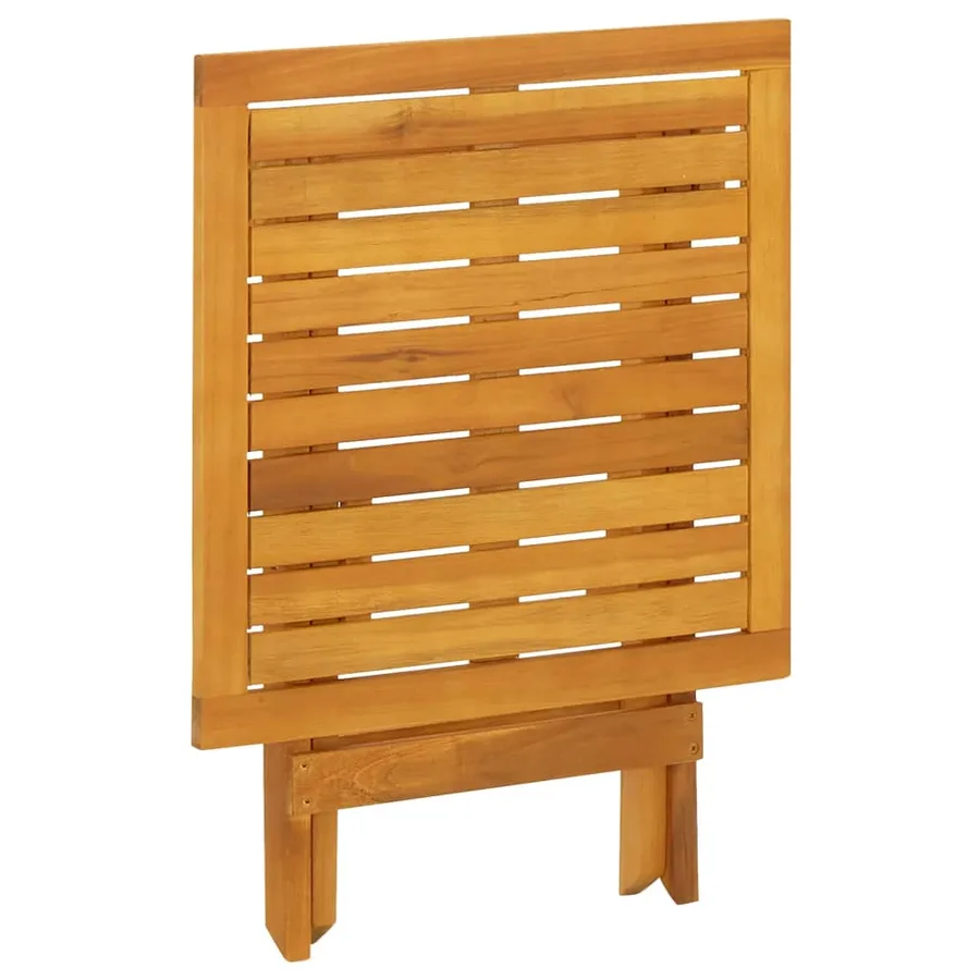 Chaise longue d'extérieur avec table Acacia massif et textilène - 8