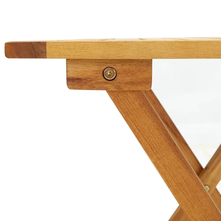 Chaise longue d'extérieur avec table Acacia massif et textilène - 9