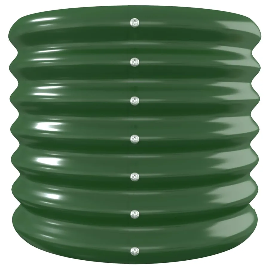 Lit surélevé de jardin Acier galvanisé 332x40x36 cm Vert - 4