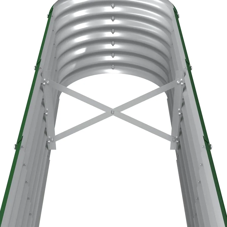 Lit surélevé de jardin Acier galvanisé 332x40x36 cm Vert - 5