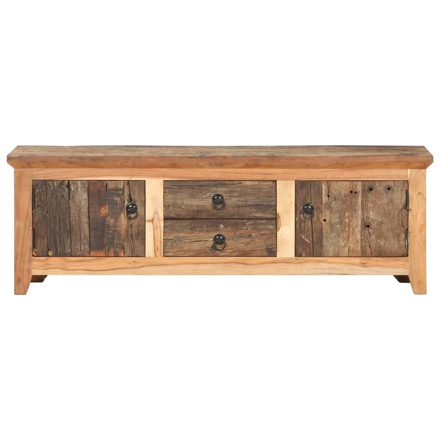 Meuble TV 120x30x40 cm Bois d'acacia et de récupération massif - 2