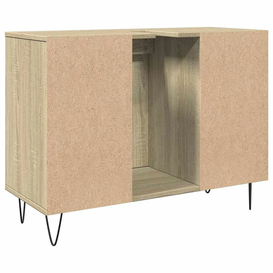 Armoire salle de bain chêne sonoma 80x33x60cm bois d'ingénierie - 6