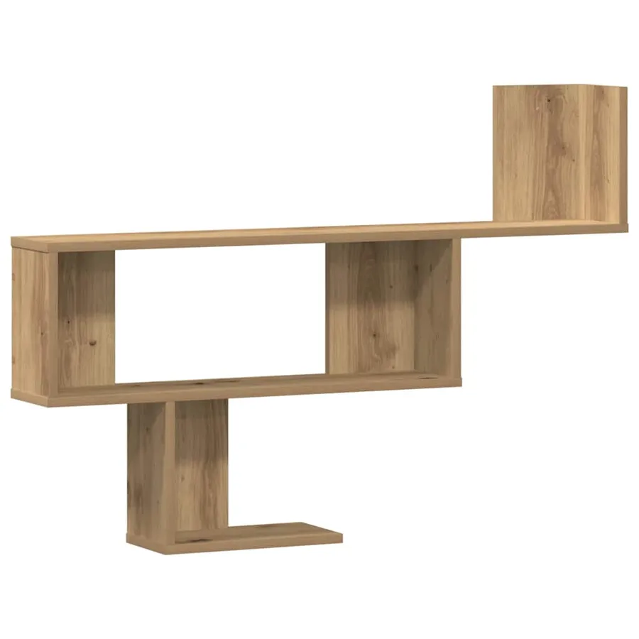 Étagère murale chêne artisanal 100x15x70 cm bois d'ingénierie - 2