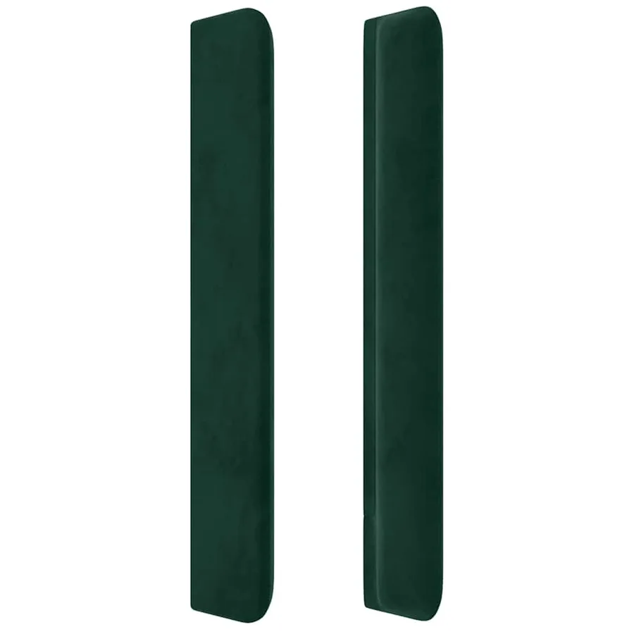 Tête de lit avec oreilles Vert foncé 93x16x118/128 cm Velours - 4